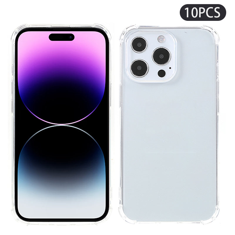 10Pcs Corner Protection Shell for iPhone 14 Pro TPU Case 1.5mm Watermark-free Clear Phone Cover 10Pcs Corner Protection Shell for iPhone 14 Pro TPU Case 1.5mm Watermark-free Clear Phone Cover